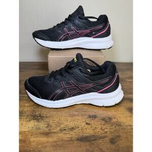 Asics Jolt 3 Women's Sneaker Lace-Up Mesh 6.5 Black Athletic Lace Up Shoes